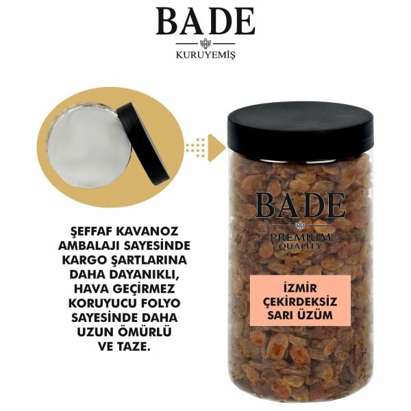 Sarı Çekirdeksiz İzmir Üzümü İri Boy 750 gr.